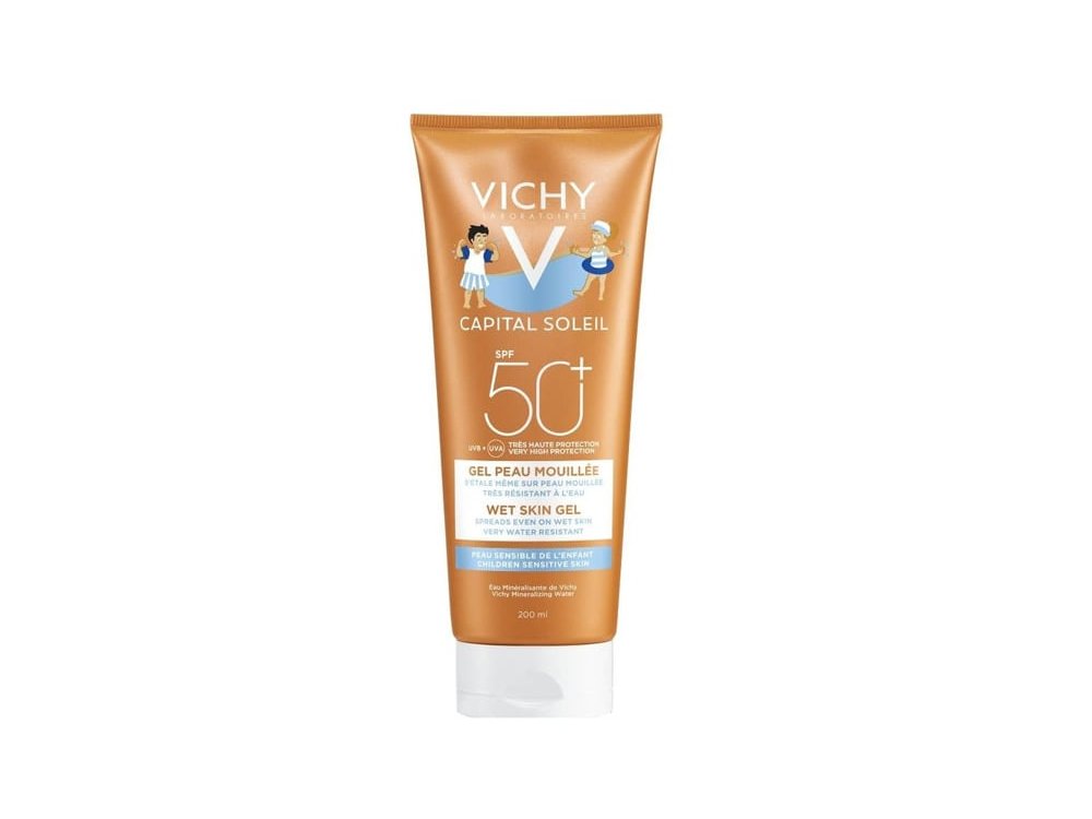 Vichy Capital Soleil Wet Skin Gel Kids SPF50+ Παιδικό Αντηλιακό Ανθεκτικό στο Νερό με Πολύ Υψηλή Προστασία, 200ml