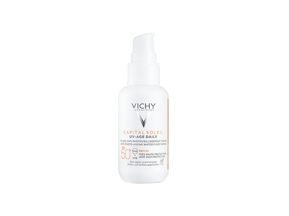 Vichy Capital Soleil UV-Age Daily SPF50+, Λεπτόρρευστο Αντιηλιακό Προσώπου με Χρώμα, 40ml