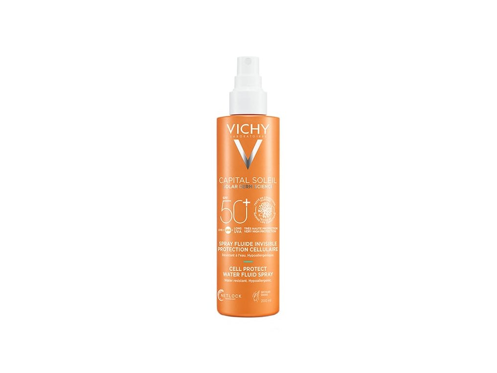 Vichy Capital Soleil Cell Protect Water Fluid Spray SPF50+ Αντηλιακό Spray για Πρόσωπο & Σώμα, 200ml
