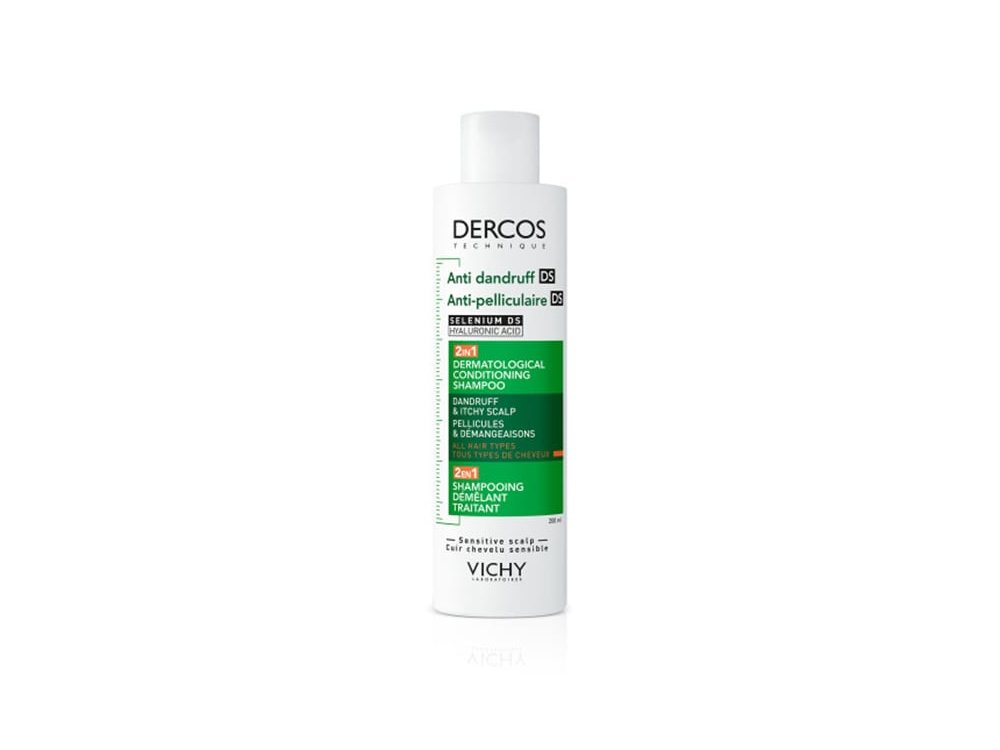 Vichy Dercos Anti-Dandruff DS Σαμπουάν Και Conditioner, 2 σε1 Κατά της Ξηροδερμίας της Πιτυρίδας και του Κνησμού, 200ml