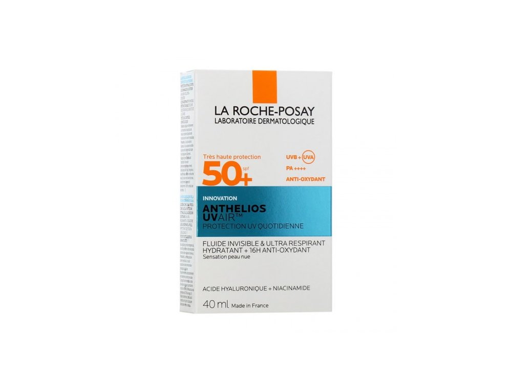 La Roche Posay Anthelios UV AIR SPF 50+ Aντηλιακό Προσώπου με Αέρινη Υφή για 16ωρη Αντιοξειδωτική Προστασία, 40ml