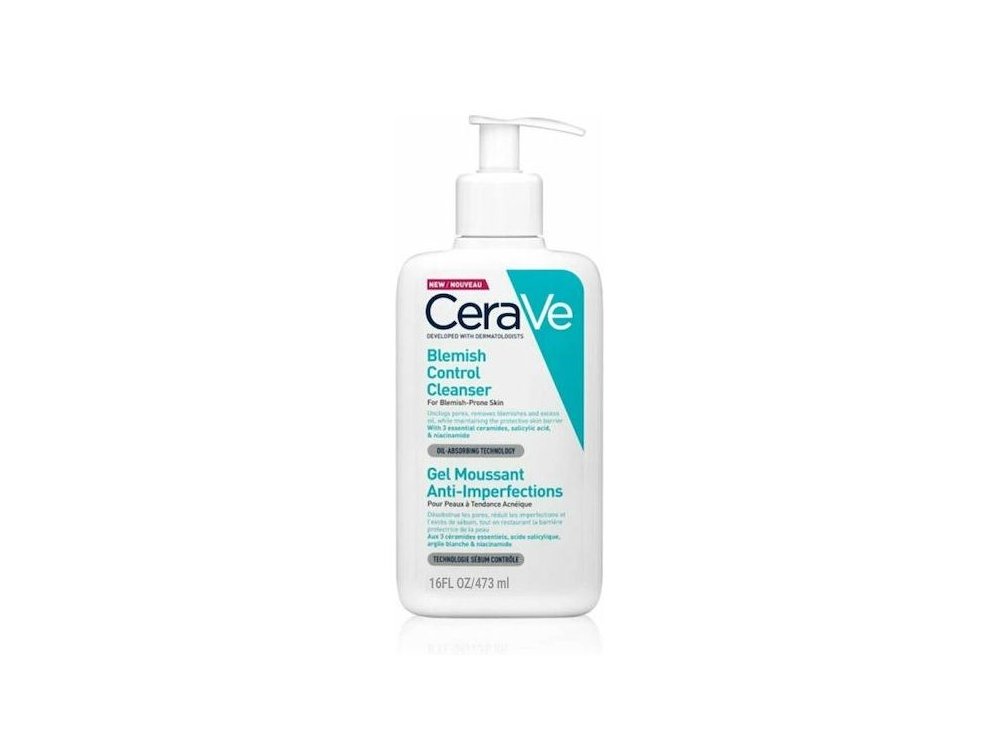 CeraVe Blemish Control Gel, Καθαρισμού Προσώπου για Ακνεϊκές Επιδερμίδες, 473ml