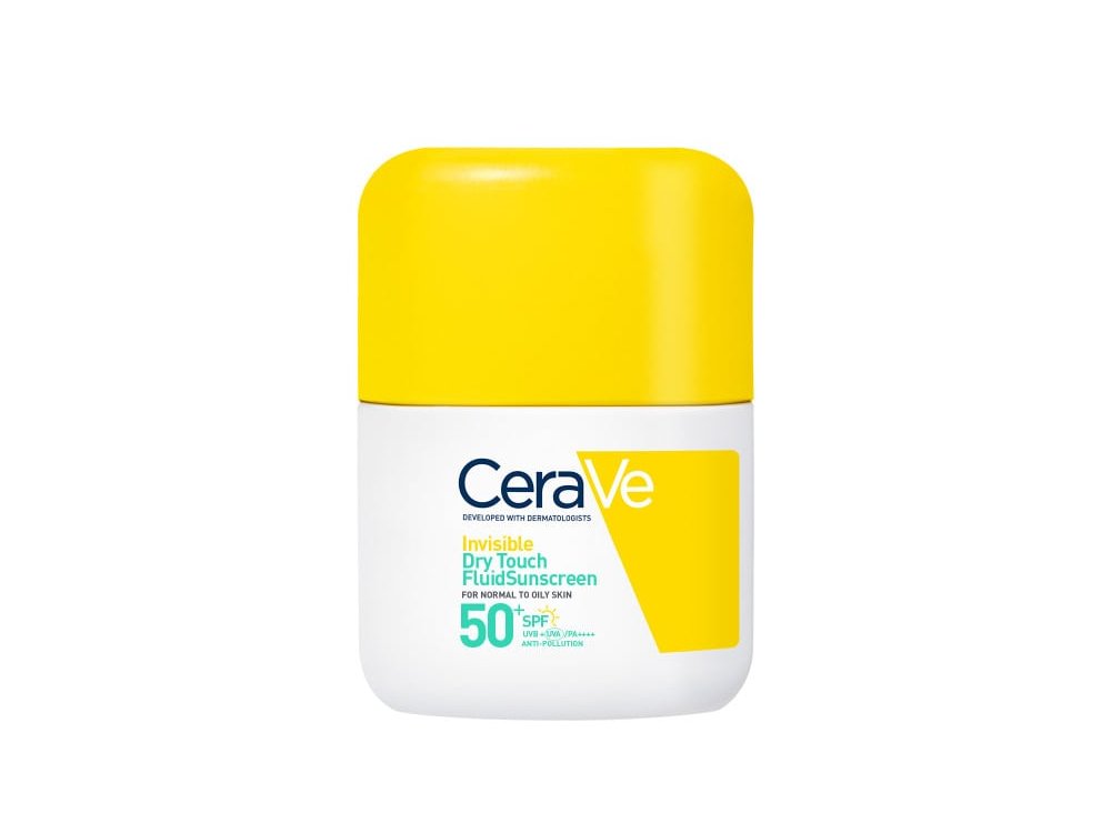 CeraVe Invisible Dry Touch Fluid Sunscreen Αντηλιακό Προσώπου για Κανονική έως Λιπαρή επιδερμίδα SPF50+, 50ml