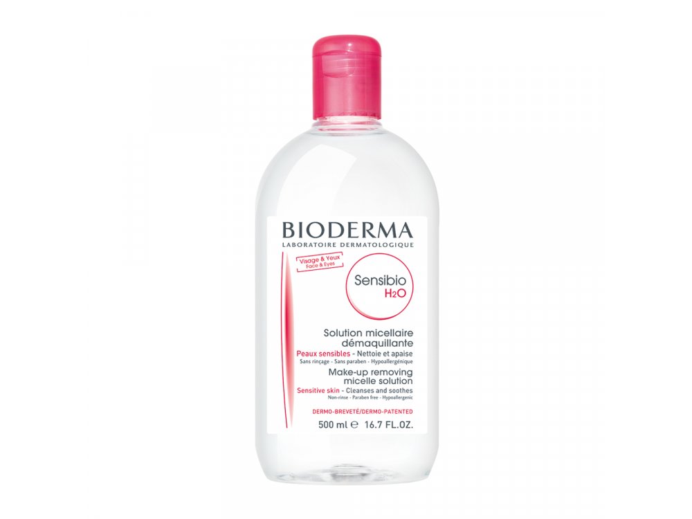 Bioderma Sensibio H2O, Νερό Καθαρισμού Καταπραϋντικό Αφαιρεί το Μακιγιάζ, Κατάλληλο για Πρόσωπο,Μάτια & Χείλη, 500ml