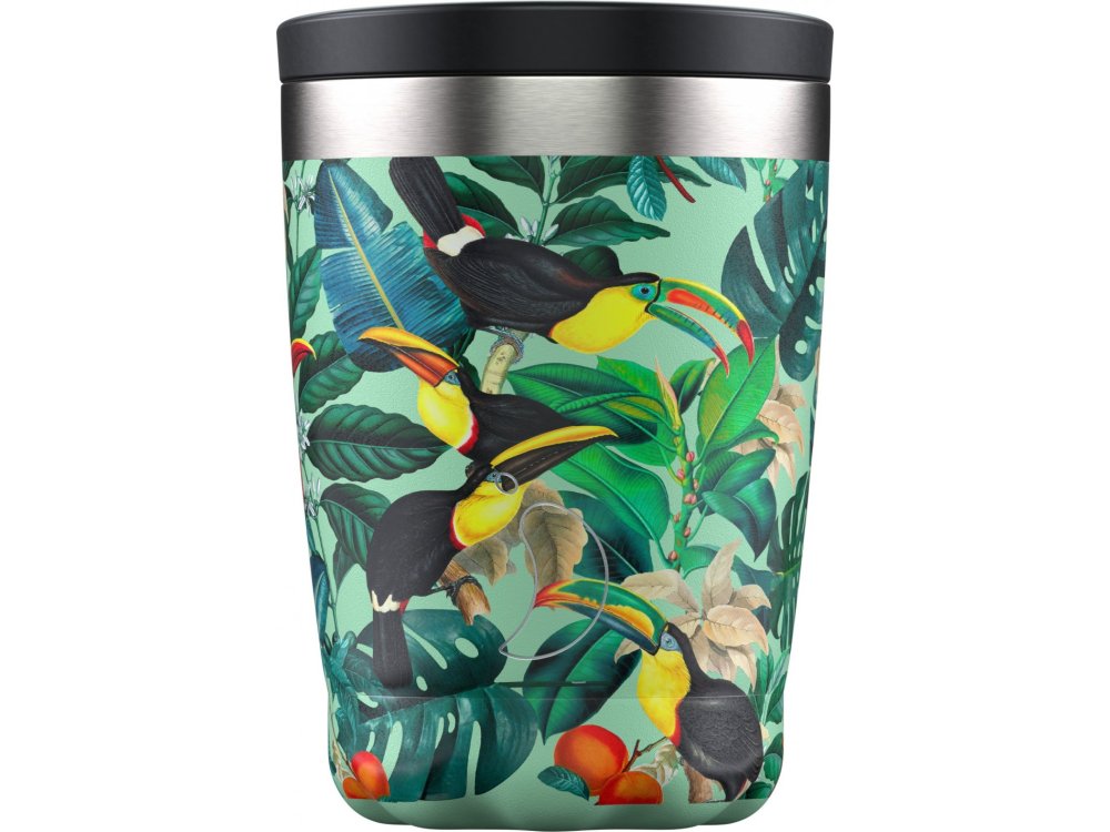 Chillys Ανοξείδωτο Ποτήρι Καφέ, Coffee Cup, Tropical Toucan, 340ml