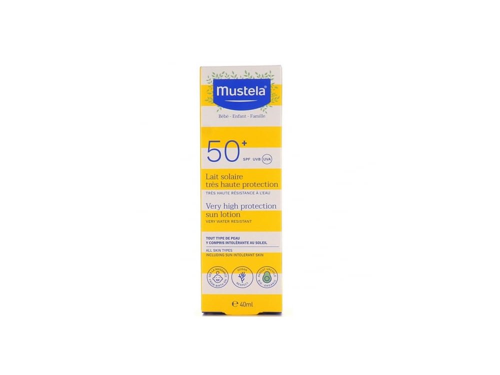 Mustela Very High Protection Sun Lotion SPF50+ Αντηλιακό Προσώπου-Σώματος για Όλη την Οικογένεια, 40ml
