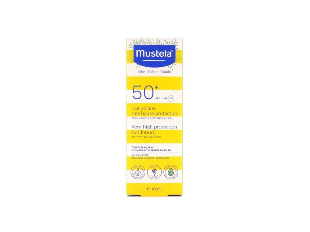 Mustela Very High Protection Sun Lotion SPF50+ Αντηλιακό Προσώπου-Σώματος για Όλη την Οικογένεια, 100ml