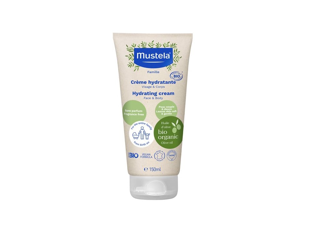 Mustela Organic Hydrating Cream Face & Body Βιολογική Ενυδατική Κρέμα Προσώπου & Σώματος, 150ml