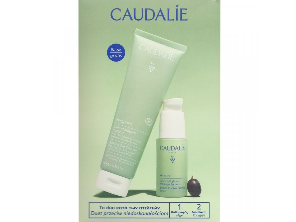 Caudalie Promo Vinopure Blemish Control Salicylic Serum 30ml & Δώρο Purifying Cleanser Gel, 150ml