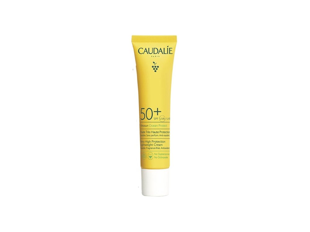 Caudalie Vinosun Ocean Protect Lightweight Cream Spf50+, Αντηλιακή Κρέμα Προσώπου-Λαιμού, 40ml