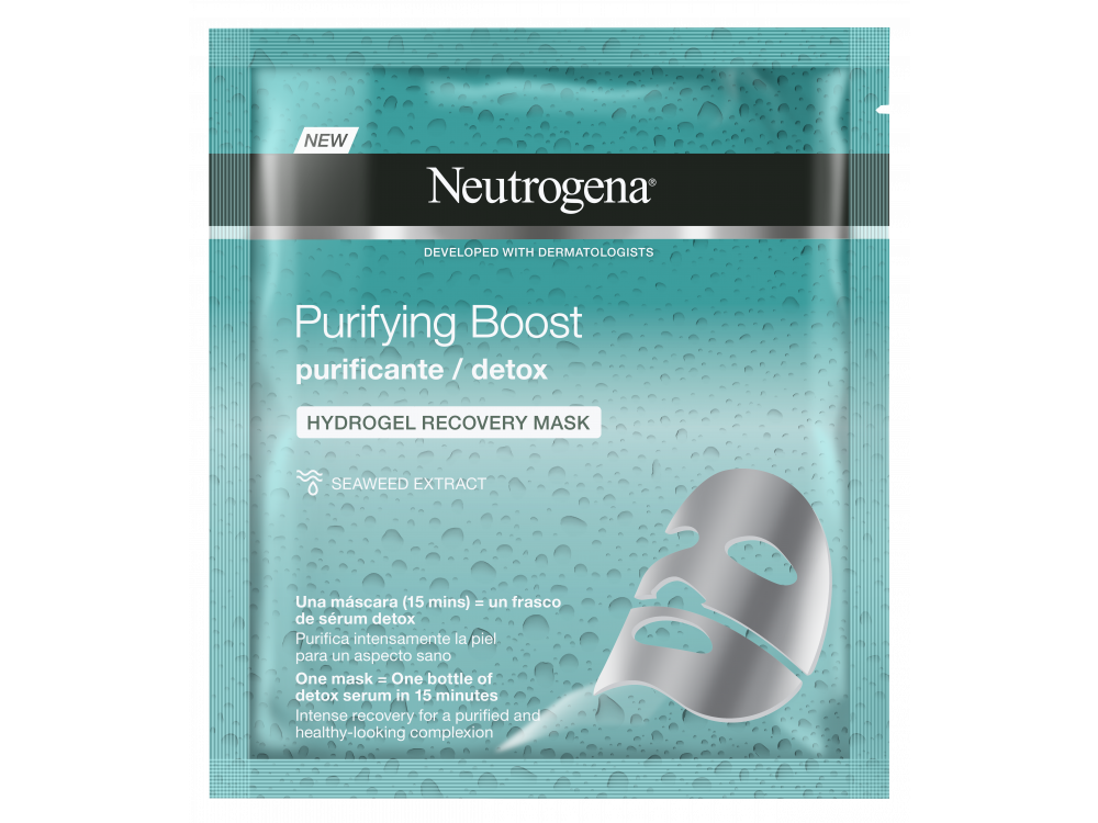 Neutrogena Purifying Boost The Detoxifier Hydrogel Μάσκα Προσώπου Αναδόμησης 30ml