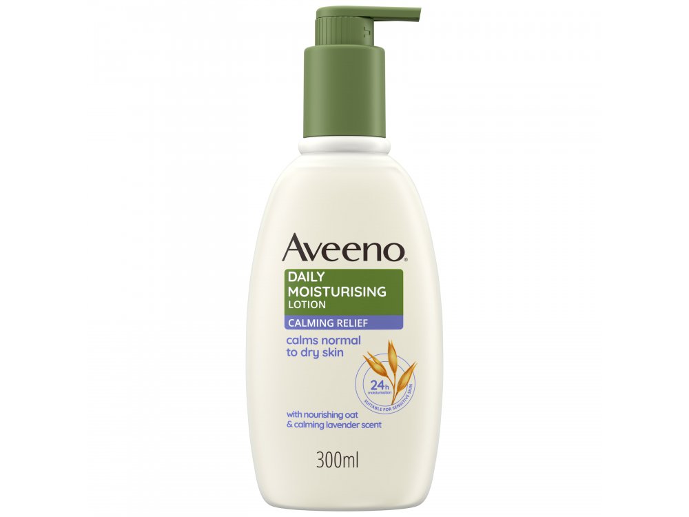 Aveeno Daily Moisturising Lotion Calming Relief, Ενυδατικό Γαλάκτωμα Σώματος με Άρωμα Λεβάντας, 300ml