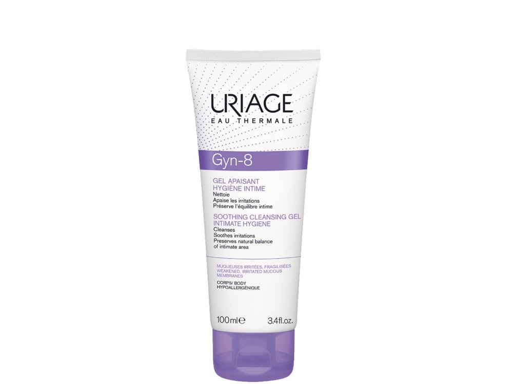 Uriage Gyn-8 Intimate Hygiene, Καταπραϋντικό Τζελ Καθαρισμού για την Ευαίσθητη Περιοχή, 100ml