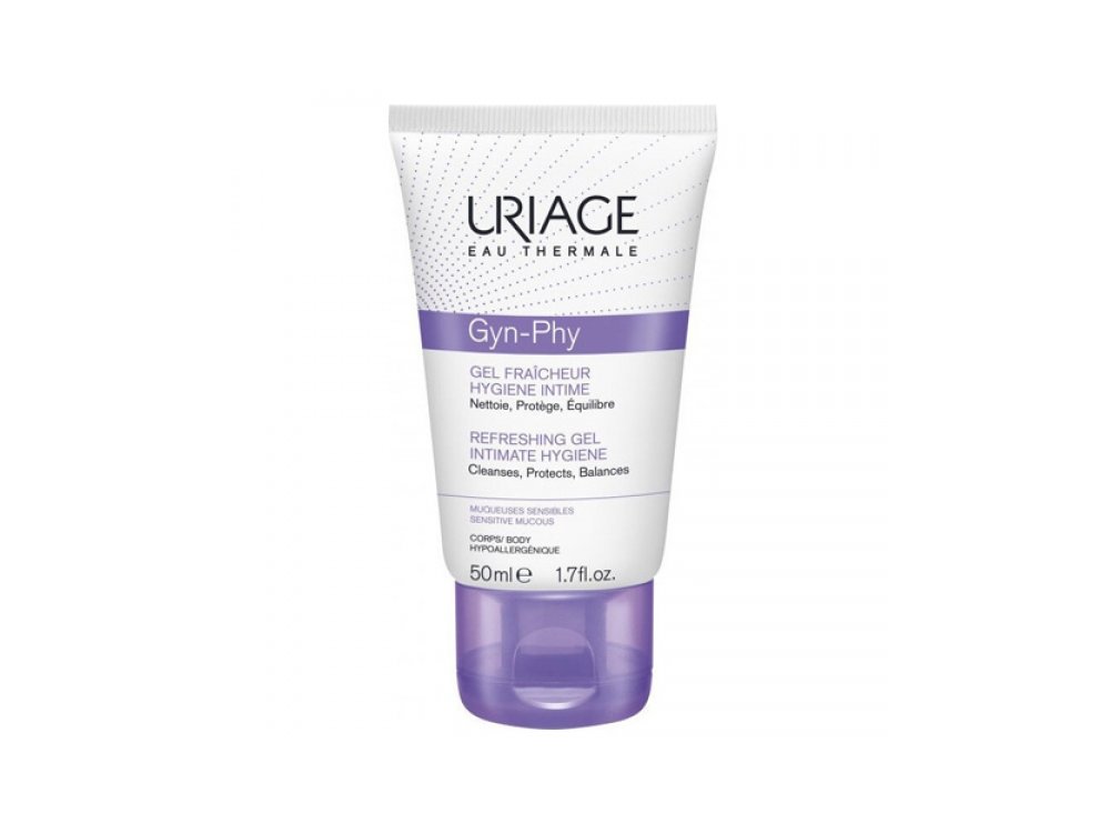 Uriage Gyn-Phy Refreshing Gel Intimate Hygiene, Τζελ Καθαρισμού για την Ευαίσθητη Περιοχή, 50ml