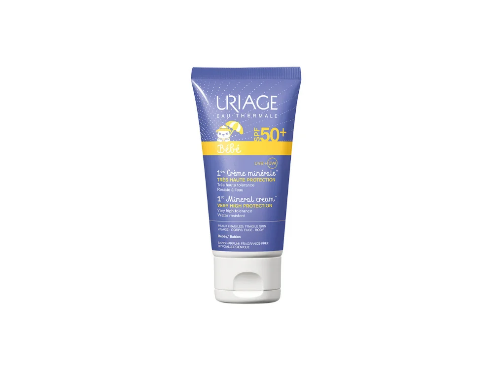 Uriage 1ere Creme Minerale SPF50+ Βρεφική Αντηλιακή Κρέμα με ιαματικό νερό, 50ml