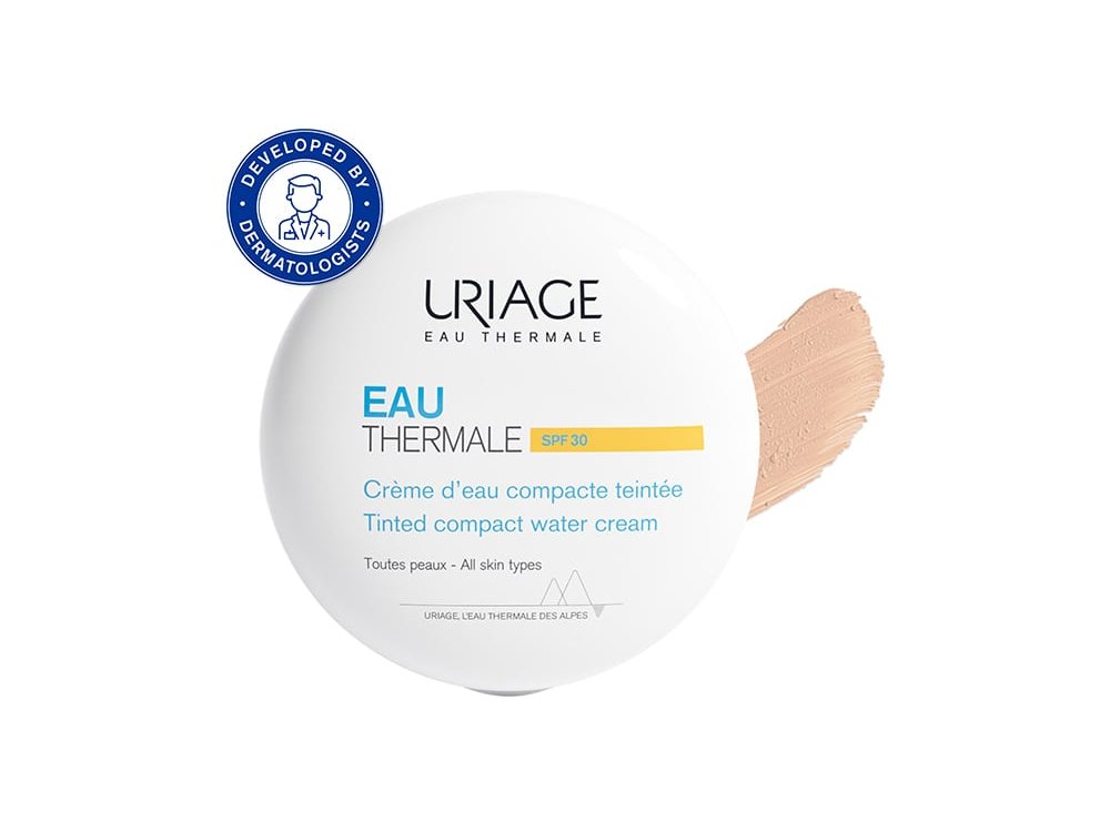Uriage Eau Thermale Water Cream Tinted Compact SPF30, Αντηλιακή Κρέμα Προσώπου με Χρώμα, 10g