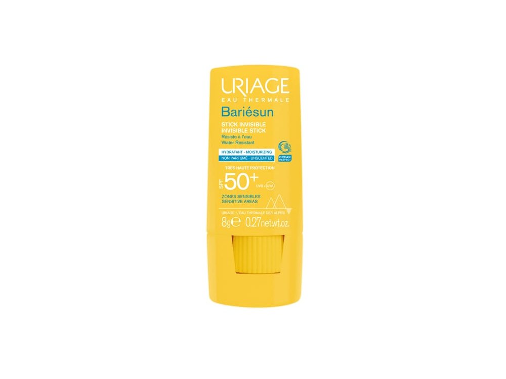 Uriage Bariesun SPF50+ Invisible Stick, Αντηλιακό Στικ για Ευαίσθητες Περιοχές, 8gr