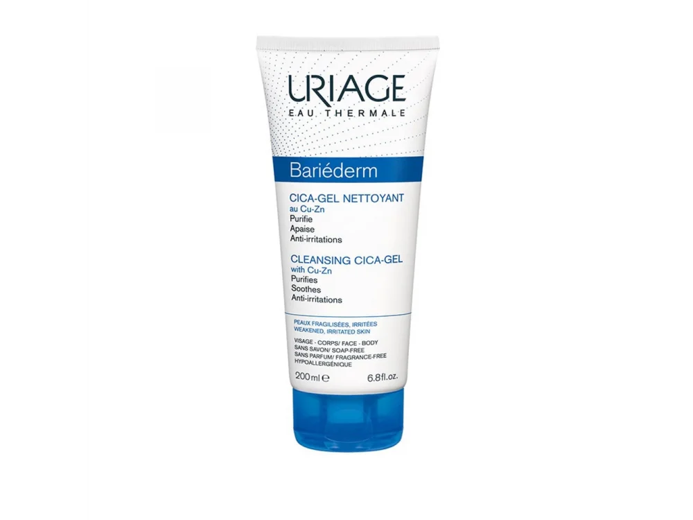 Uriage Bariederm Cleansing Cica-Gel, Τζελ καθαρισμού, 200ml