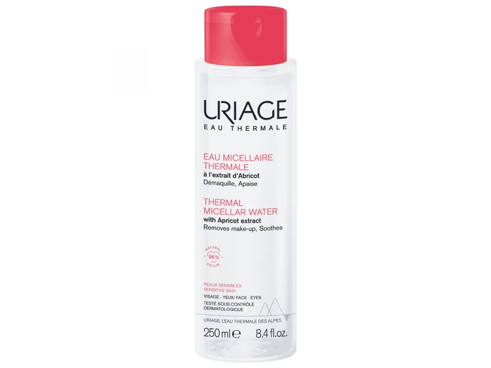 Uriage Thermal Micellar Water, Καθαριστική Λοσιόν Προσώπου & Ματιών με Βερίκοκο, 250ml