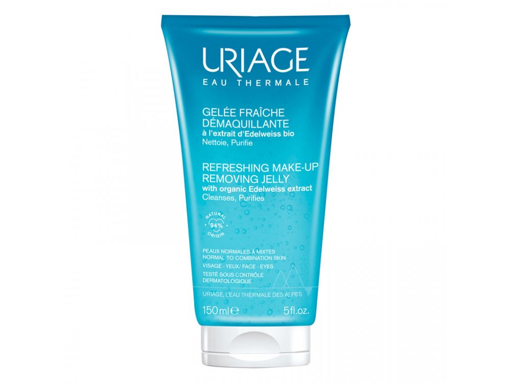 Uriage Refreshing Make-Up Removing Jelly, Αναζωογονητικό Τζελ Ντεμακιγιάζ, 150ml