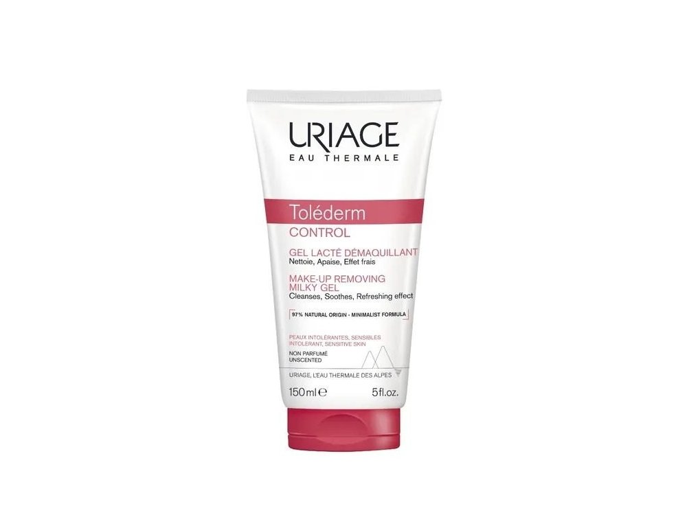 Uriage Tolederm Control Make- Up Removing Milky Gel, Γαλάκτωμα Ντεμακιγιάζ, 150ml