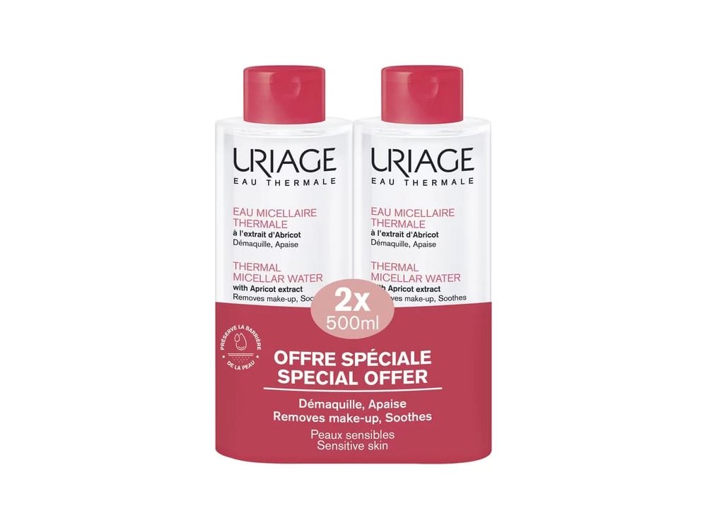 Uriage Promo Thermal Micellar Water, Ιαματικό Νερό για Eυαίσθητο Δέρμα, 2x500ml