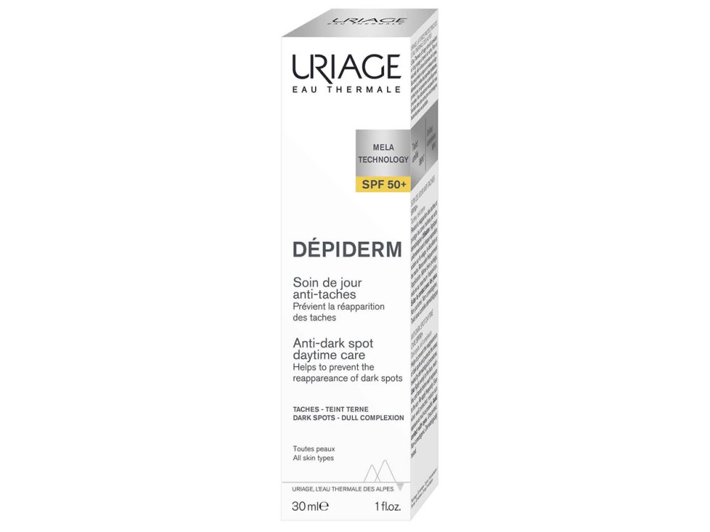 Uriage Depiderm Anti-Dark Spot Daytime Care SPF50+ Κρέμα Προσώπου για Λαμπερή Όψη & Μείωση των Κηλίδων, 30ml