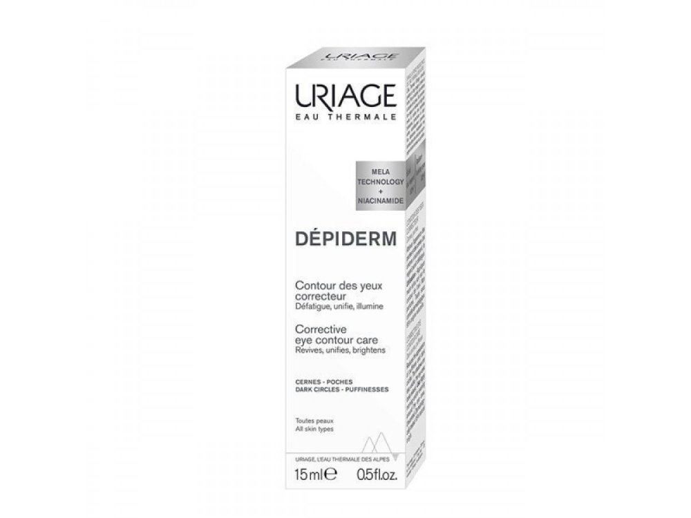 Uriage Depiderm Corrective Eye Contour Care Τζελ-Κρέμα Ματιών κατά των Μαύρων Κύκλων, 15ml