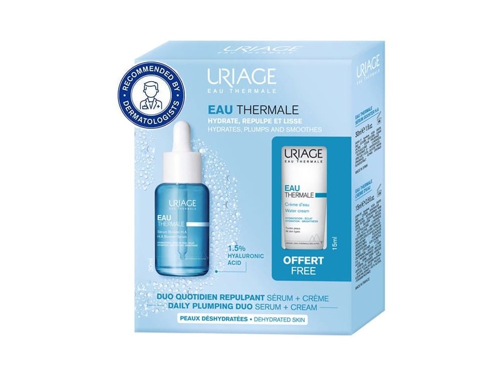 Uriage Eau Thermale Promo Σετ Περιποίησης Προσώπου με H.A. Booster Serum Ενυδατικός Ορός Προσώπου, 30ml & Δώρο Water Cream Ενυδατική Κρέμα Προσώπου Ελαφριάς Υφής, 15ml, 1σετ