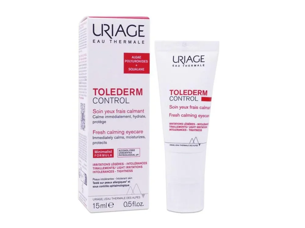 Uriage Tolederm Control Fresh Calming Eyecare (15ml) - Καταπράυνση & Μείωση Μαύρων Κύκλων σε Ευαίσθητα Μάτια