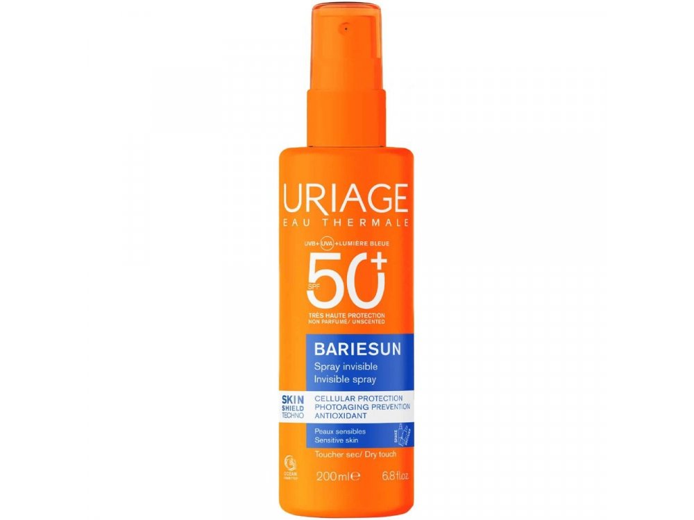 Uriage Bariesun Invisible Spray Αόρατο Αντηλιακό Σπρέι χωρίς Άρωμα για Πρόσωπο & Σώμα 200ml