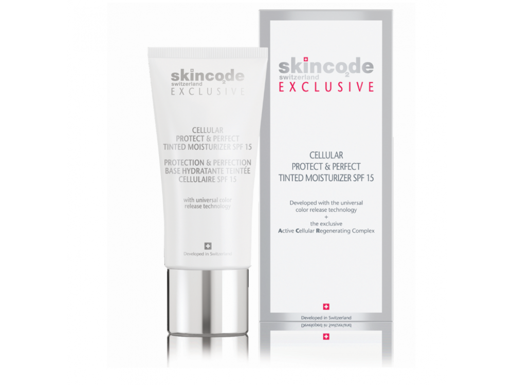 Skincode Cellular Protect & Perfect Tinted Moisturizer SPF15  -  Κρέμα Ημέρας SPF15 με χρώμα 30ml