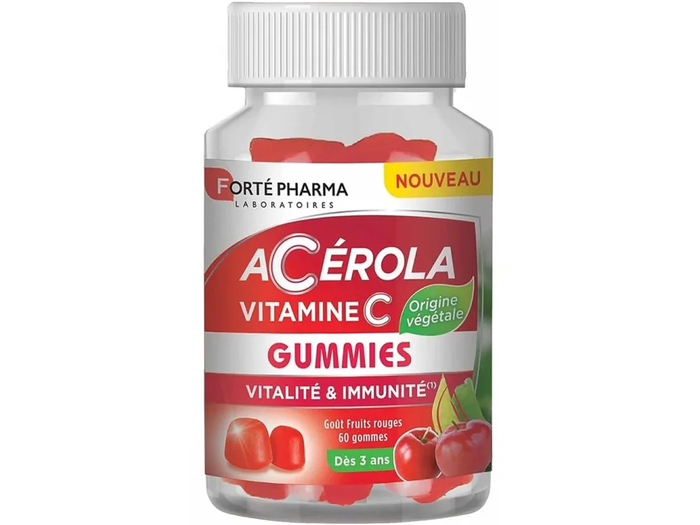 Forte Pharma Acerola Vitamin C Gummies Βιταμίνη C με γεύση Κόκκινων Φρούτων 60 ζελεδάκια