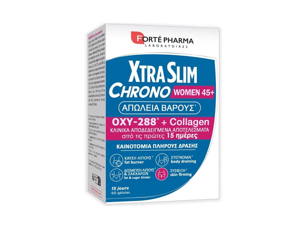 Forte Pharma Xtraslim Chrono Women 45+ Συμπλήρωμα Διατροφής για Αδυνάτισμα, 60 ταμπλέτες