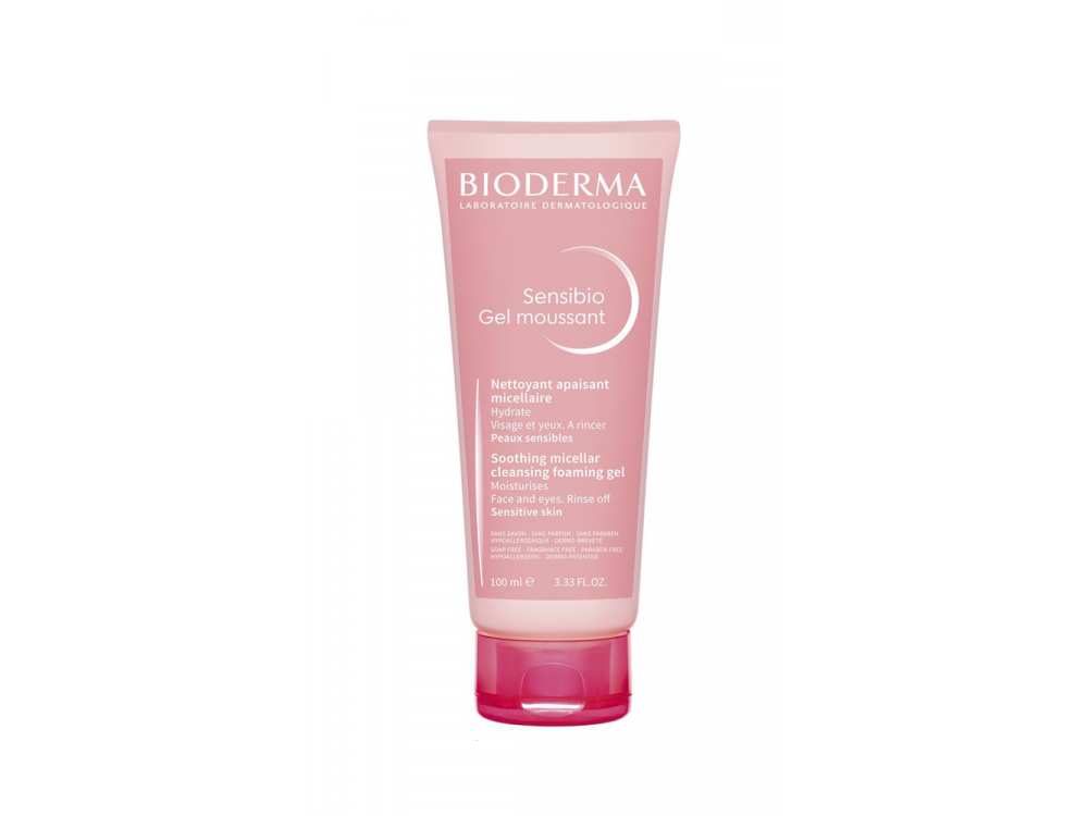 Bioderma Sensibio Gel Moussant Καταπραϋντικό Τζελ Καθαρισμού Προσώπου για Ευαίσθητο Δέρμα, 100ml