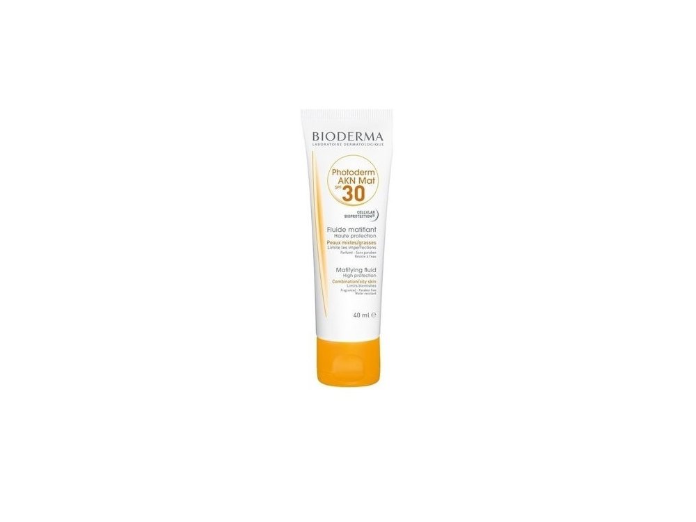 Bioderma Photoderm Akn Mat Fluide Spf30, Αντηλιακή Κρέμα Προσώπου για το Μεικτό - Λιπαρό Με Τάση Ακμής Δέρμα, 40ml
