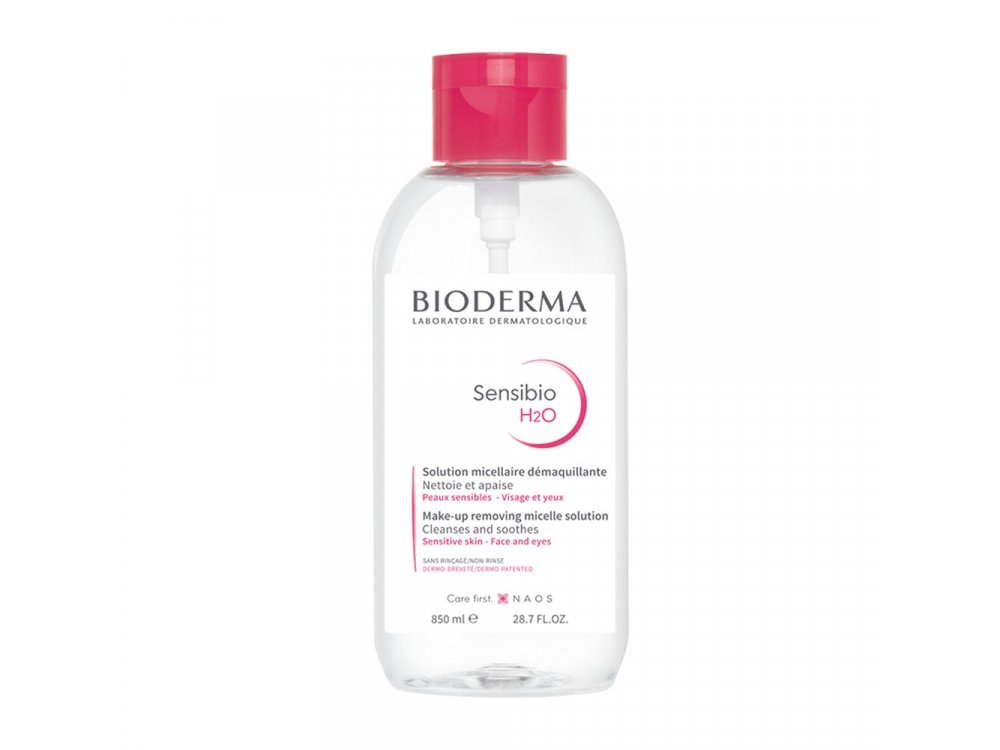 Bioderma Sensibio H2O, Νερό Καθαρισμού Καταπραϋντικό Αφαιρεί το Μακιγιάζ, Κατάλληλο για Πρόσωπο,Μάτια & Χείλη, 850ml