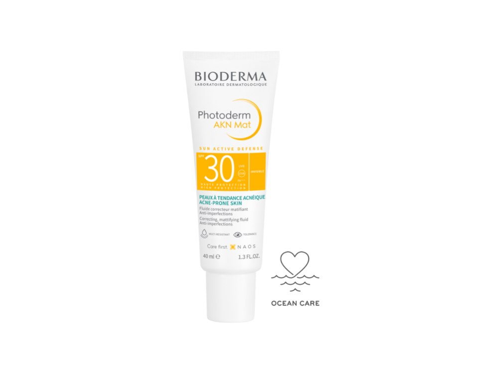 Bioderma Photoderm AKN Mat Fluid Spf30 Αντηλιακό Προσώπου για Ματ Αποτέλεσμα, 40ml