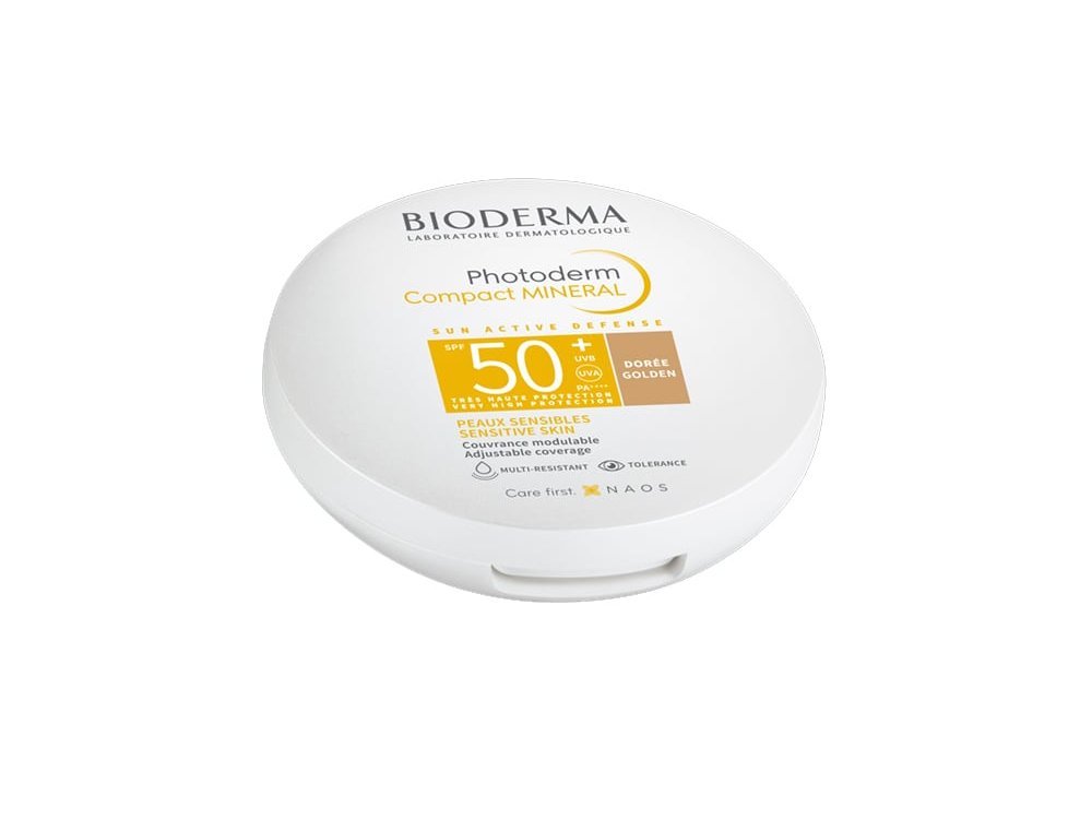 Bioderma Photoderm Compact Mineral Golden SPF50+ Αντηλιακή Πούδρα Προσώπου, 10g
