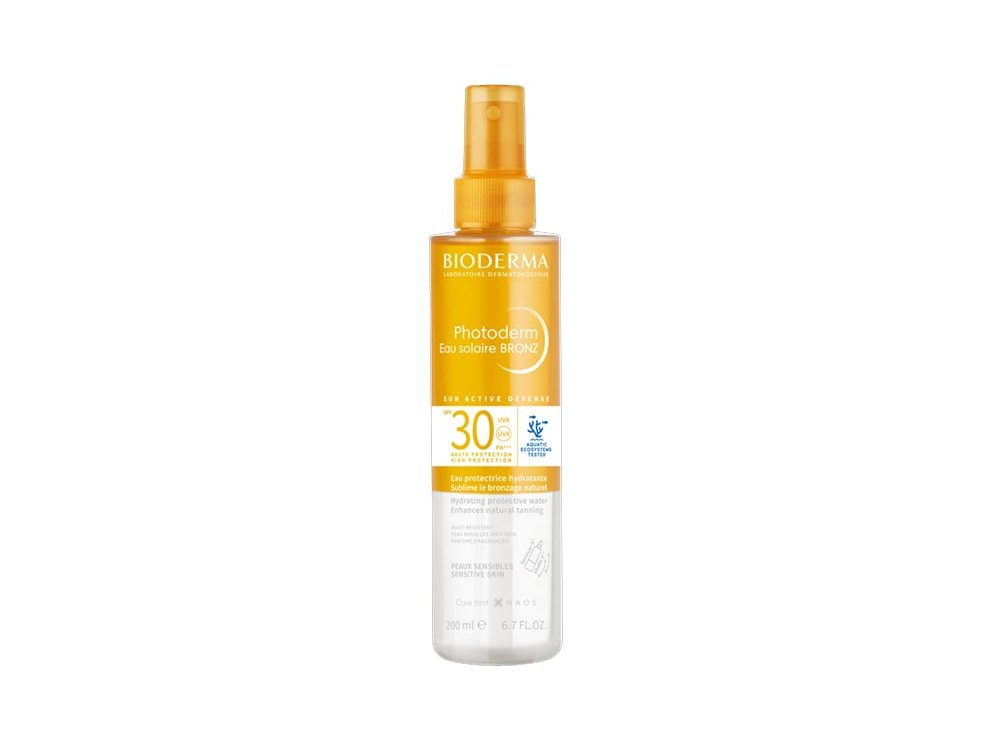 Bioderma Photoderm Eau Solaire Bronz SPF30 Ενυδατικό Αντηλιακό Νερό για Μαλλιά, Πρόσωπο & Σώμα, 200ml