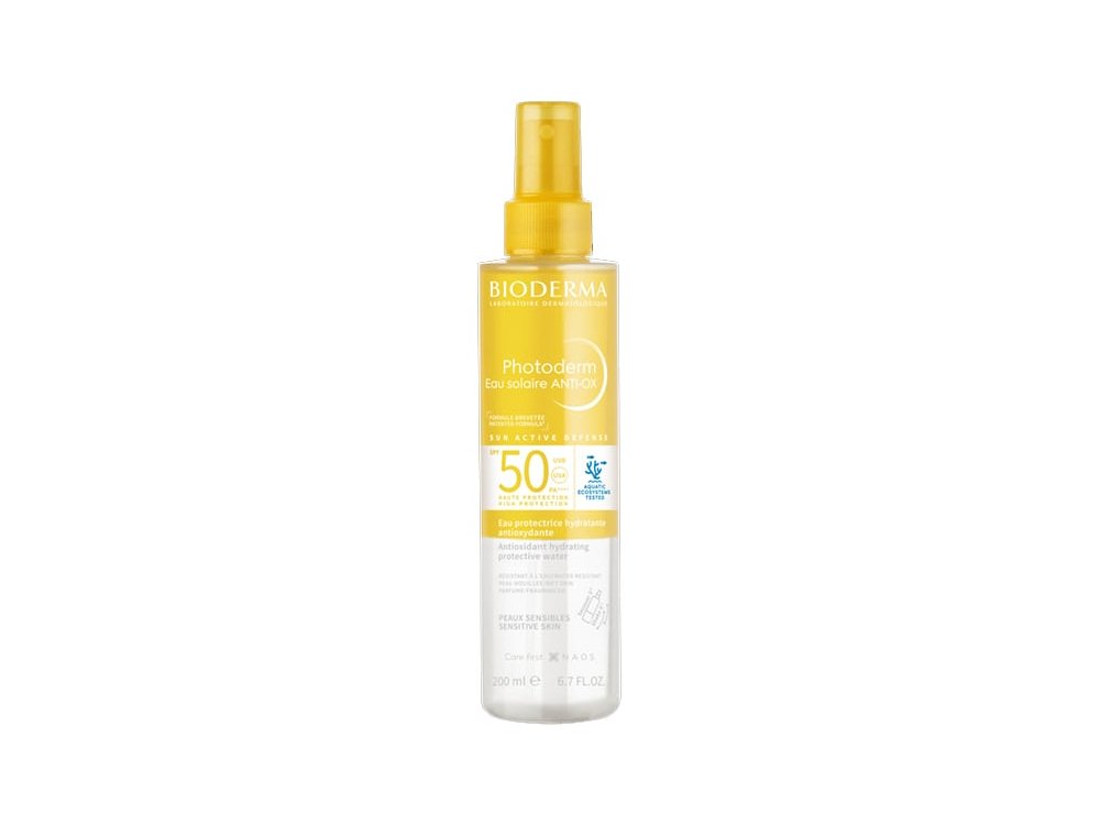Bioderma Photoderm Eau Solaire ANTI-OX SPF50 Αντιοξειδωτικό Ενυδατικό Αντηλιακό Νερό για Πρόσωπο, Σώμα & Μαλλιά, 200ml