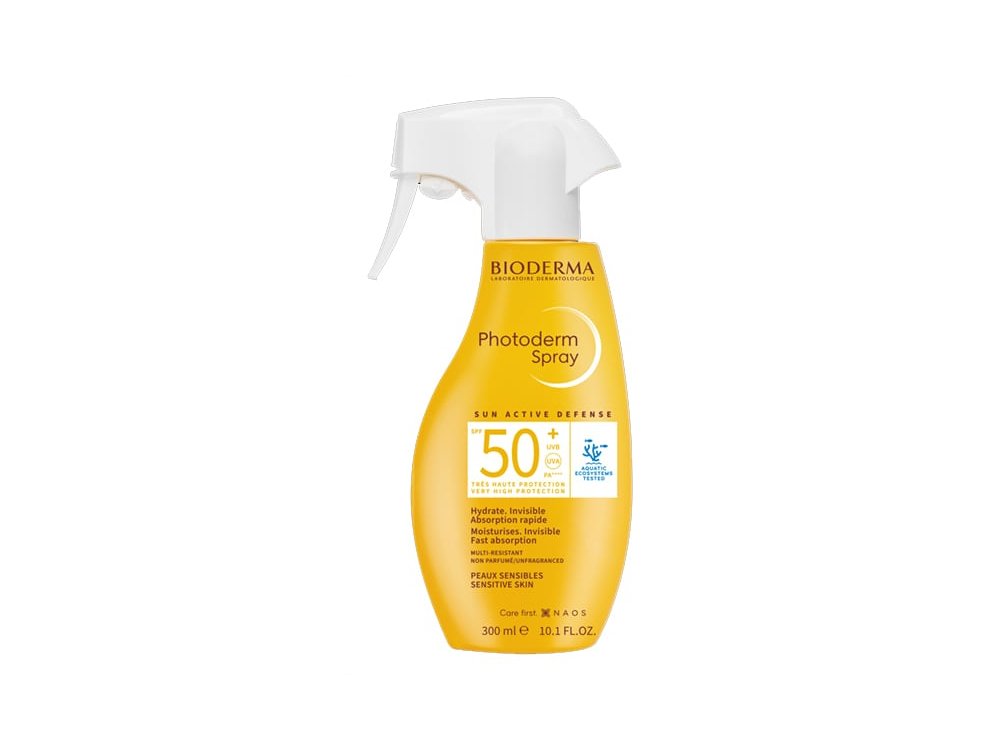 Bioderma Photoderm Spray Sun Active Defense SPF50+ Αντηλιακό για Πρόσωπο & Σώμα σε Μορφή Spray για Ευαίσθητο Δέρμα, 300ml