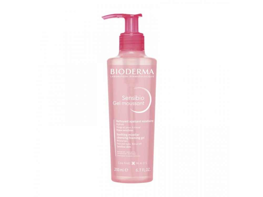 Bioderma Sensibio Gel Moussant Καθαριστικό Τζελ Προσώπου + Ματιών 200ml