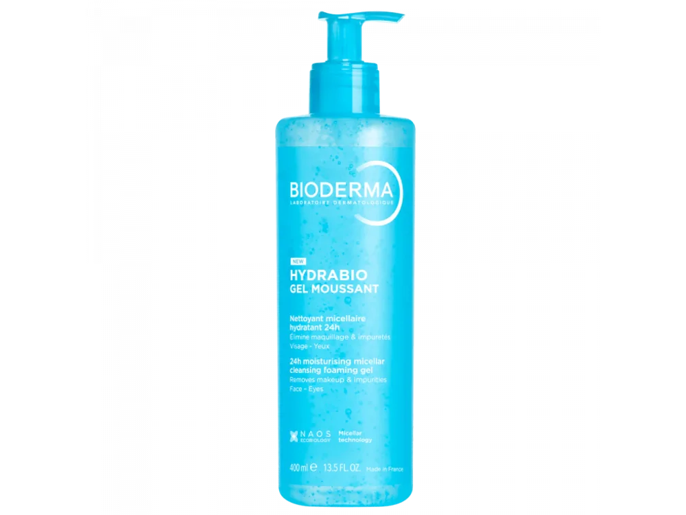 Bioderma Hydrabio Gel Moussant Face & Eyes Μικκυλιακό Τζελ Καθαρισμού για Πρόσωπο & Μάτια, 400ml