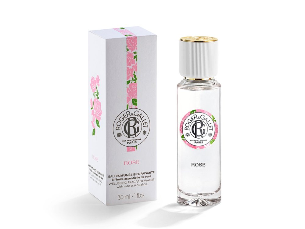 Roger & Gallet Rose Fragrant Wellbeing Water Perfume, Γυναικείο Άρωμα με Αιθέριο Έλαιο Τριαντάφυλλου, 30ml