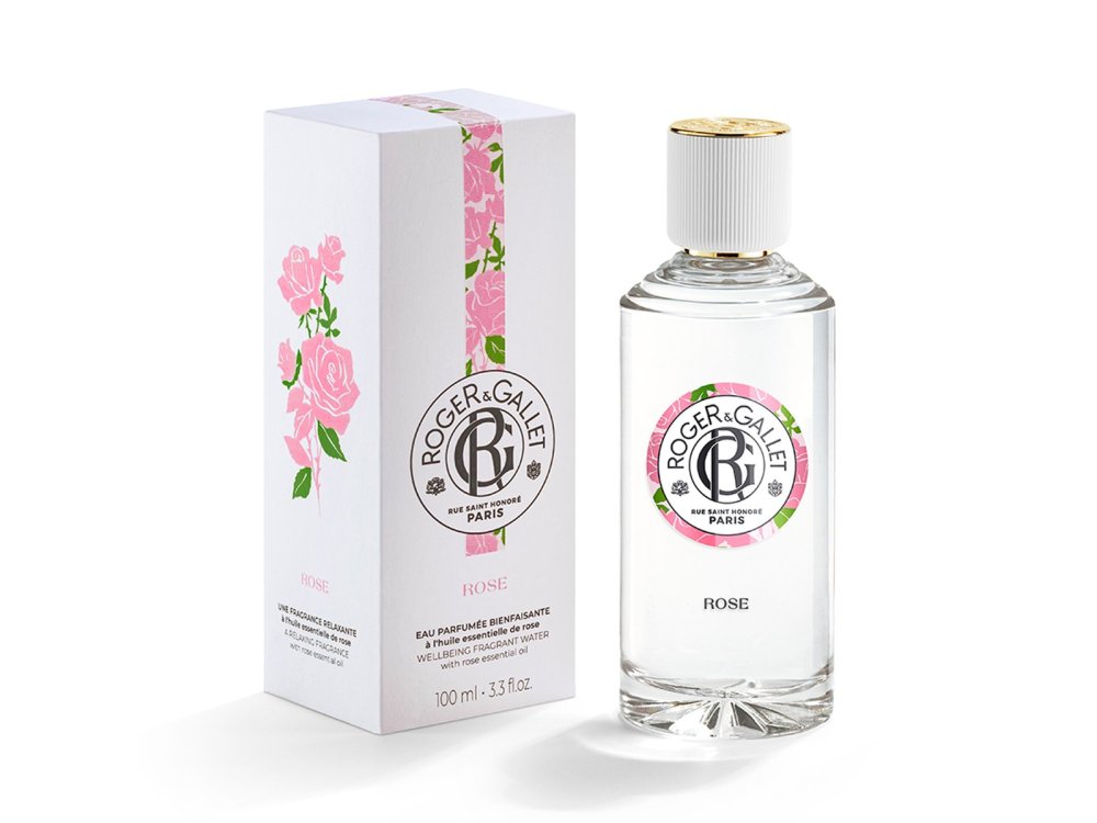 Roger & Gallet Rose Fragrant Wellbeing Water Perfume, Γυναικείο Άρωμα Εμπλουτισμένο με Αιθέριο Έλαιο Τριαντάφυλλου, 100ml