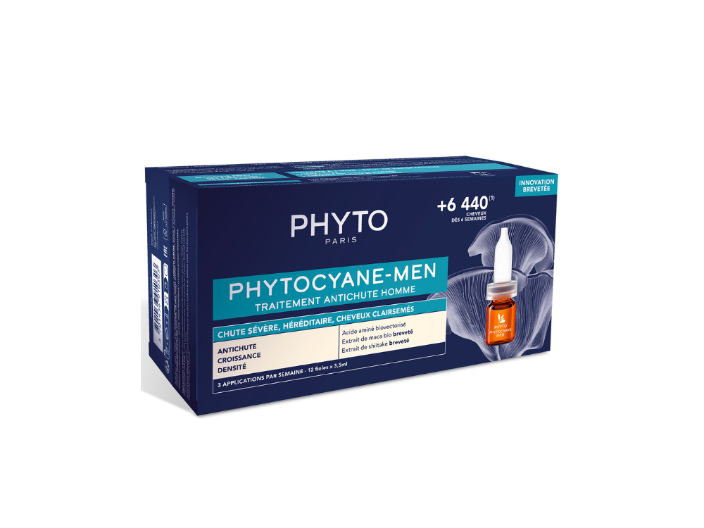 Phyto Phytocyane Anti-Hair Loss Treatment for Men Αγωγή Τριχόπτωσης για Άνδρες, 12amp x 3.5ml