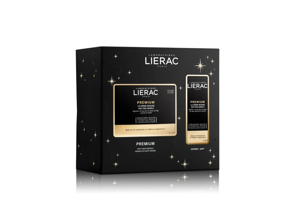Lierac Promo Set με Premium La Creme Soyeuse Κρέμα Προσώπου Απόλυτης Αντιγήρανσης Ελαφριάς Υφής με Βελούδινο Τελείωμα, 50ml & Premium Yeux Κρέμα Ματιών Απόλυτης Αντιγήρανσης, 15ml