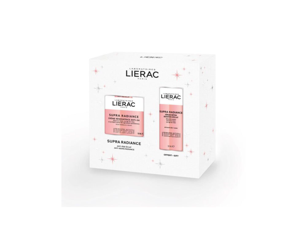 Lierac Promo Supra Radiance Anti-Ox Renewing Cream, 50ml, Detox Serum Radiance Booster για Κανονικές & Ξηρές Επιδερμίδες, 30ml