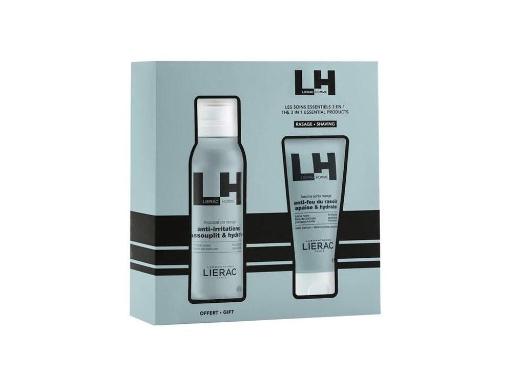 Lierac Homme Promo The 3in1 Essential Products με Βάλσαμο για Μετά το Ξύρισμα & Δώρο Αφρός Ξυρίσματος κατά των Ερεθισμών